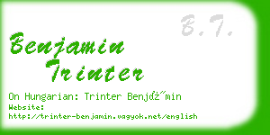 benjamin trinter business card